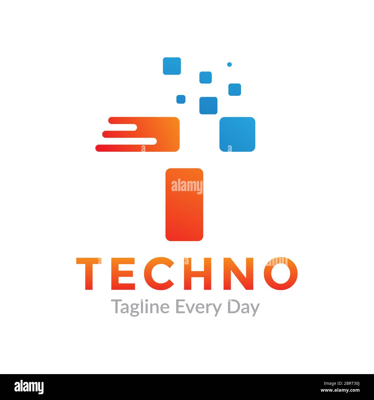 Buchstabe T für Technologie-Logo-Designs Stock Vektor