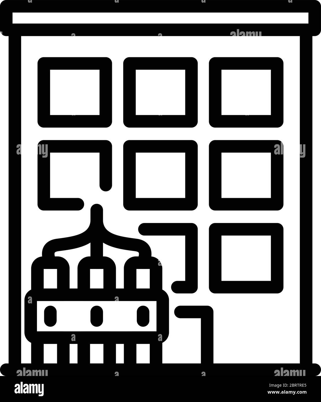 Symbol für Hundeführer, Umriss-Stil Stock Vektor