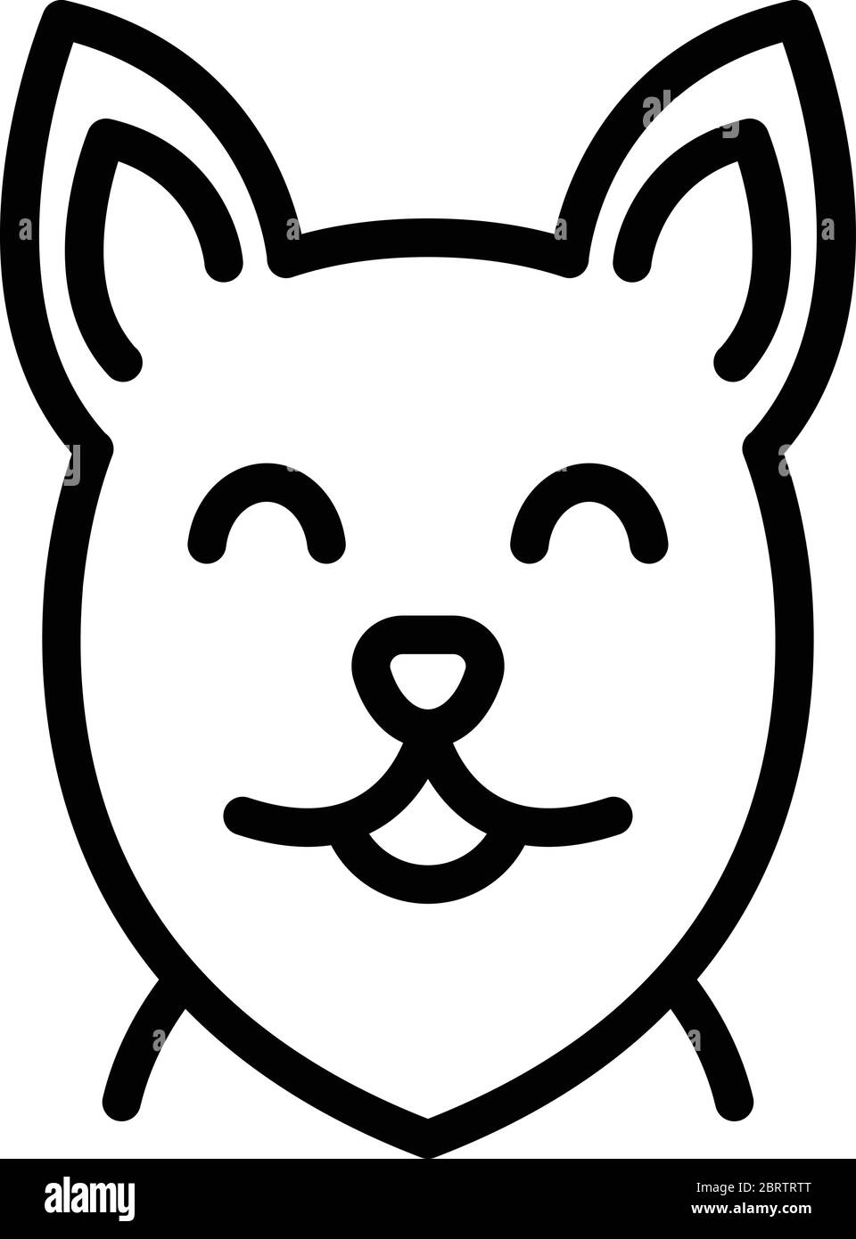 Happy Dog Gesicht Symbol, Outline-Stil Stock Vektor