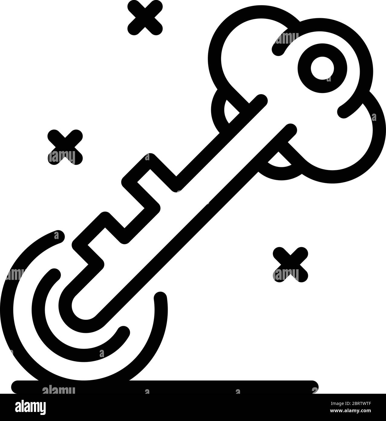 Polizei Safe Schlüssel Symbol, Outline-Stil Stock Vektor