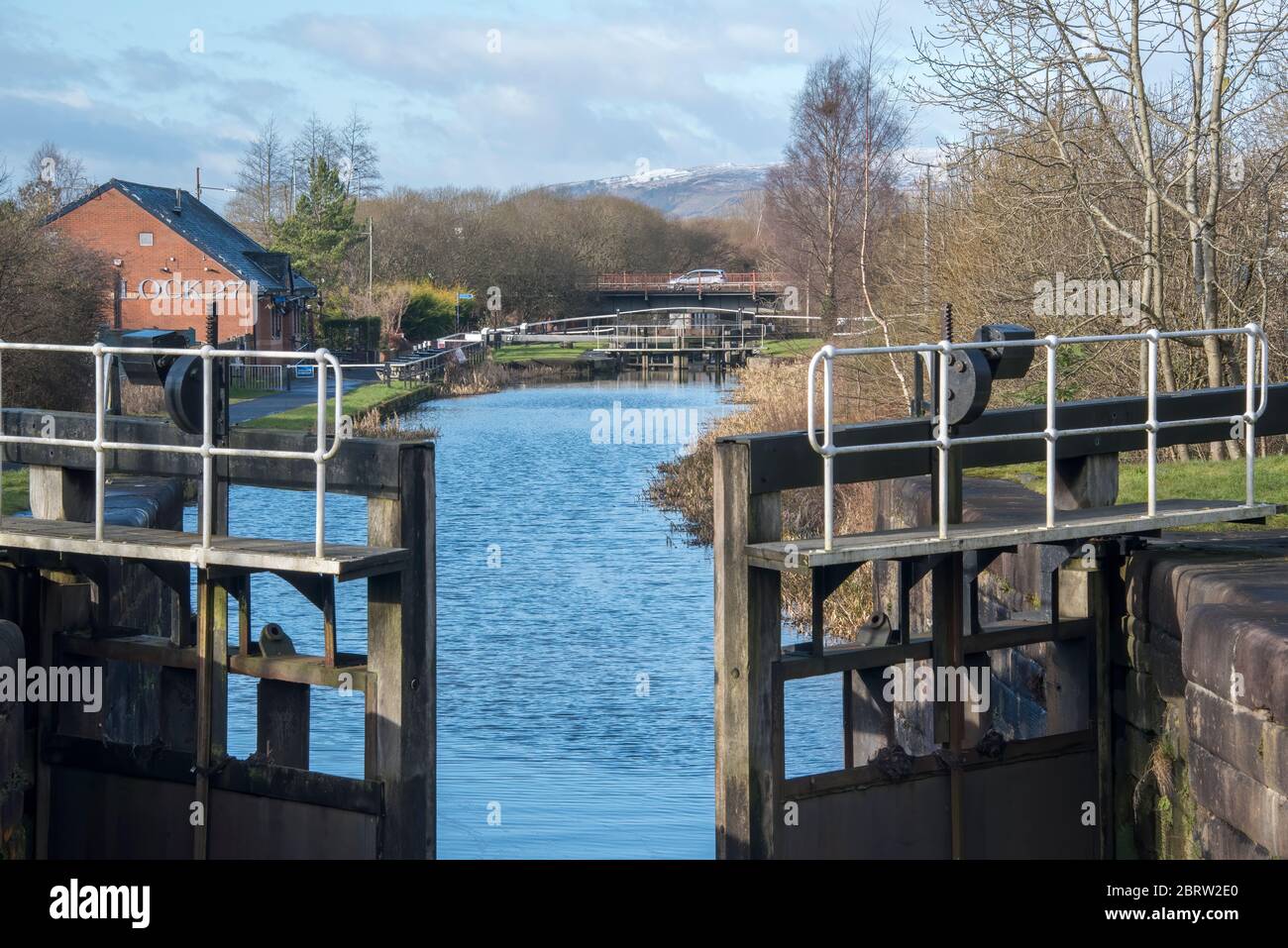 Forth & Clyde Canal. Lock 27, Anniesland, Glasgow Stockfoto