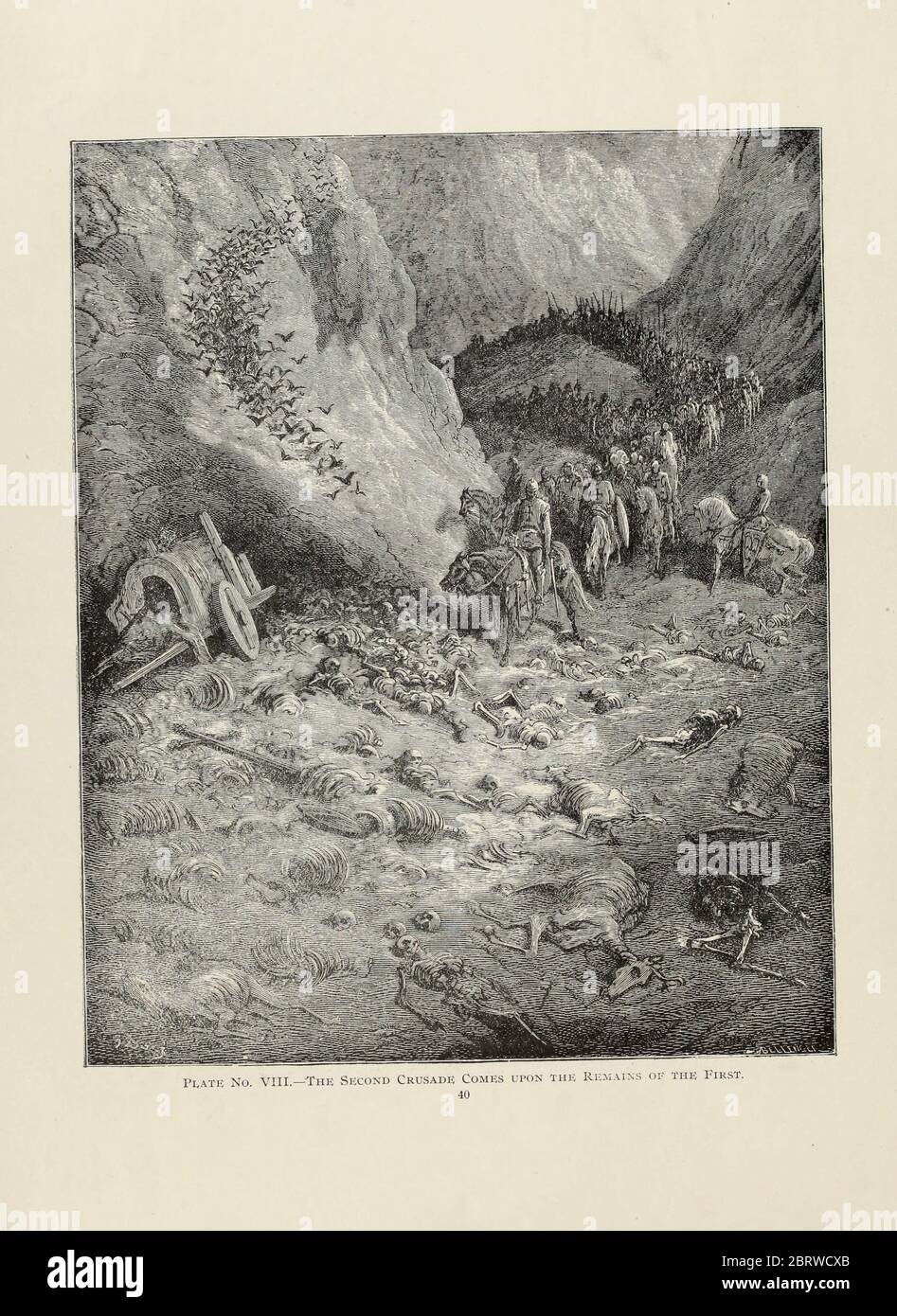 Der zweite Kreuzzug trifft auf die Überreste der ersten Platte VIII aus dem Buch Geschichte der Kreuzzüge. Mit einer herrlichen Galerie von hundert ganzseitigen Gravuren des weltberühmten Künstlers Gustave Doré [Gustave Dore] von Boyd, James P. (James Penny), 1836-1910. Veröffentlicht in Philadelphia 1892 Stockfoto
