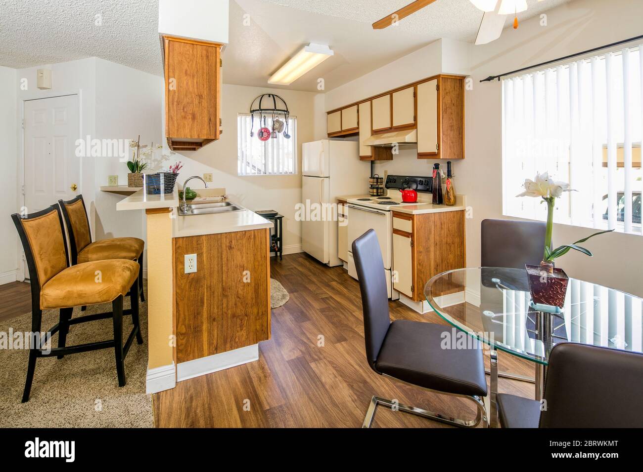 Innenansicht einer Eigentumswohnung fotografiert bei Sunset Winds Apartments Henderson, NV, USA Stockfoto