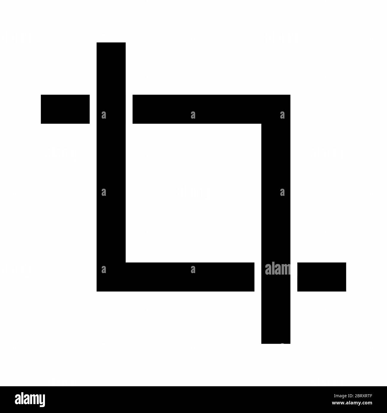 Abbildung des Zuschneidesymbols Stock Vektor