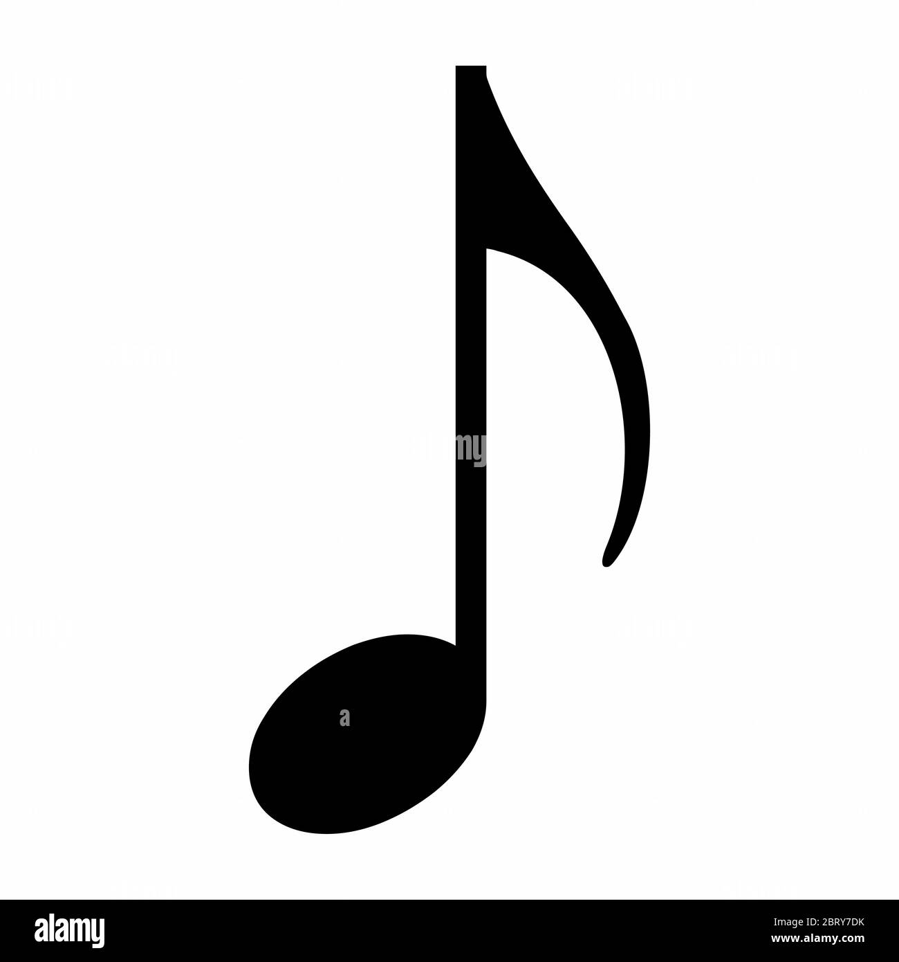 Achten Musiknotiz Symbol Stock Vektor