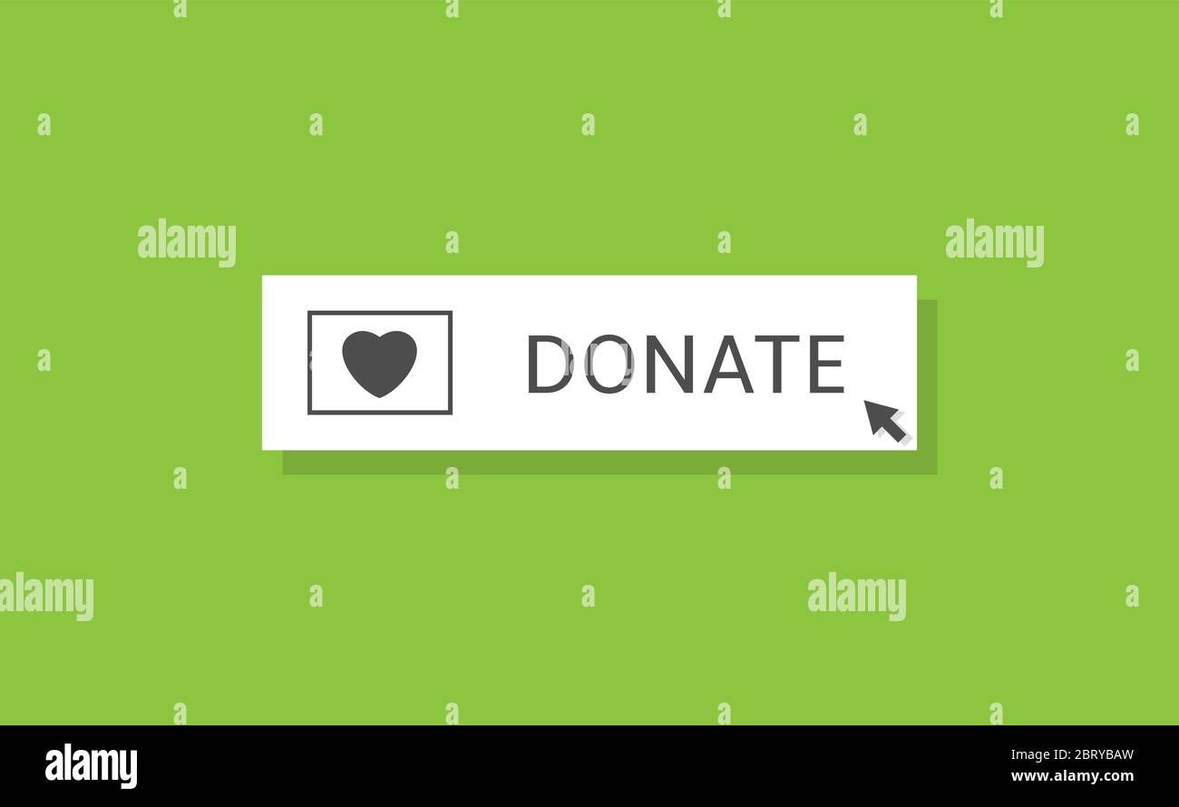 Spenden button Symbol Stock Vektor