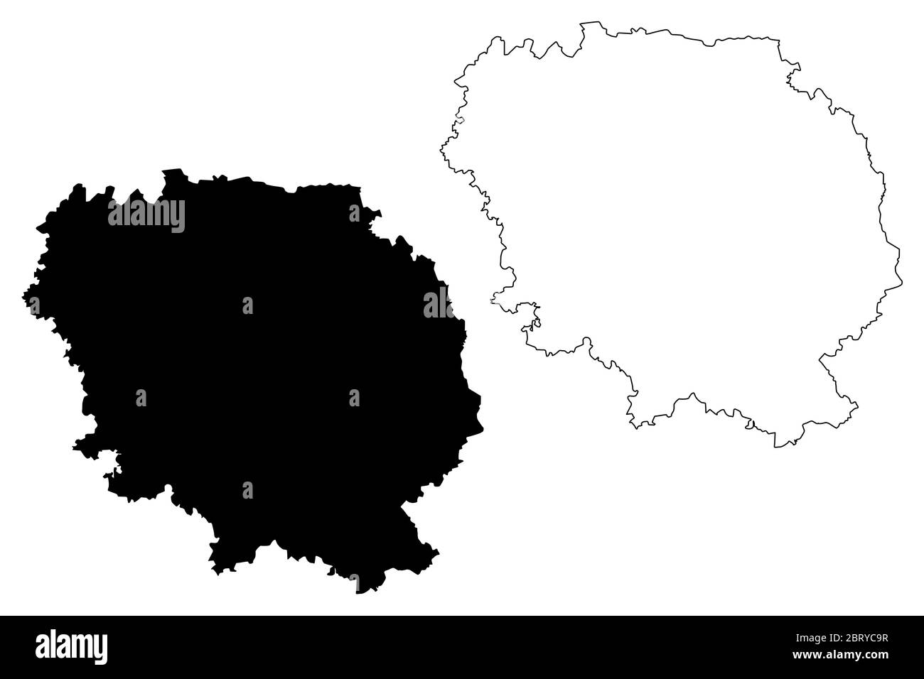 Creuse Department (Frankreich, Frankreich, Frankreich, Nouvelle-Aquitaine Region) Karte Vektorgrafik, Skizze Scribble Creuse Karte Stock Vektor