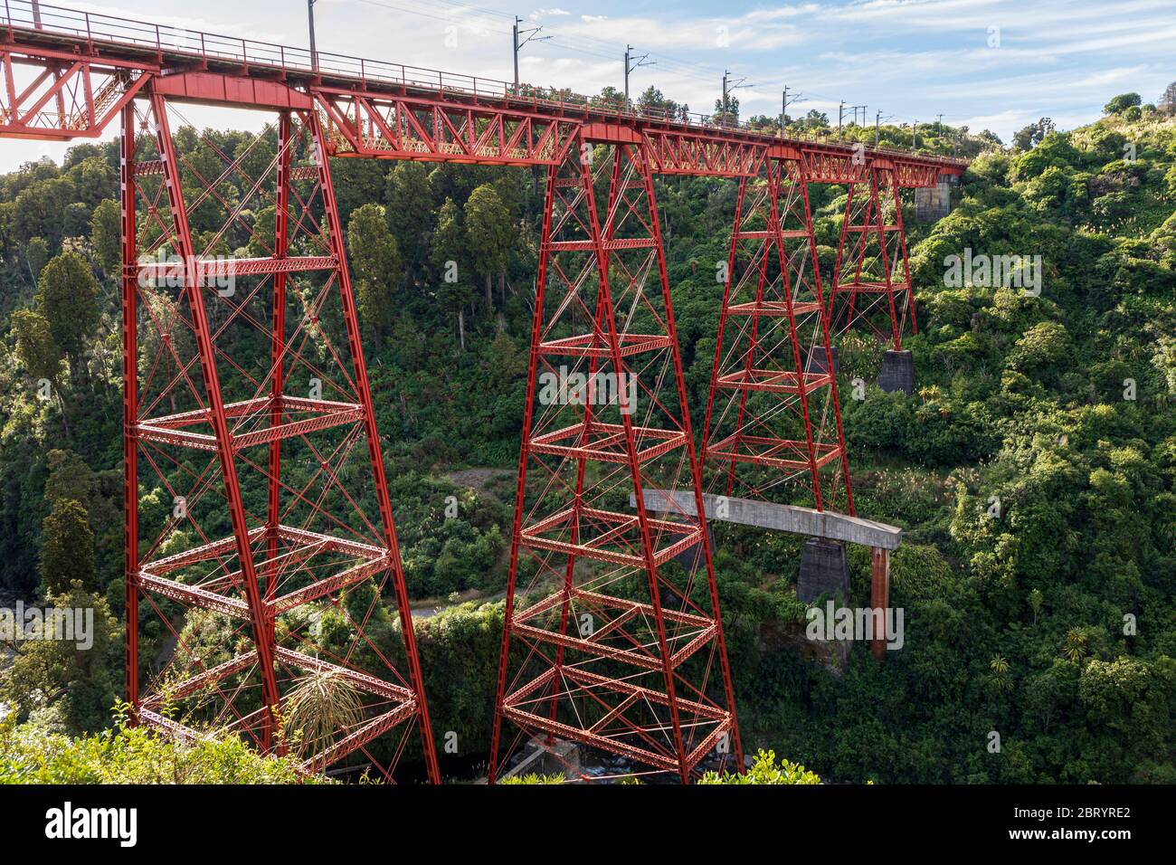 Makatote Viaduct, nahe Erua, Manawatu-Whanganui, Nordinsel, Neuseeland Stockfoto