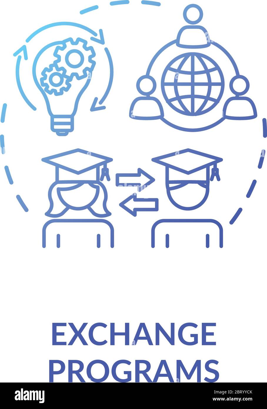 Symbol für das Konzept von Exchange-Programmen Stock Vektor