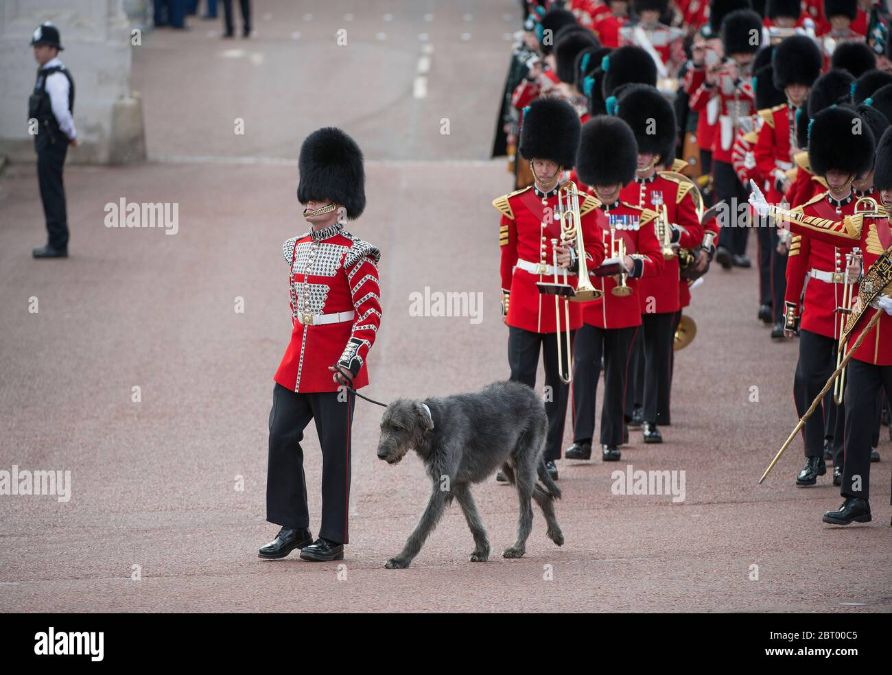 Vorbereitungen für die Major Generals Review, 3. Juni 2017, fotografiert vom Queen Victoria Memorial, London, Großbritannien Stockfoto