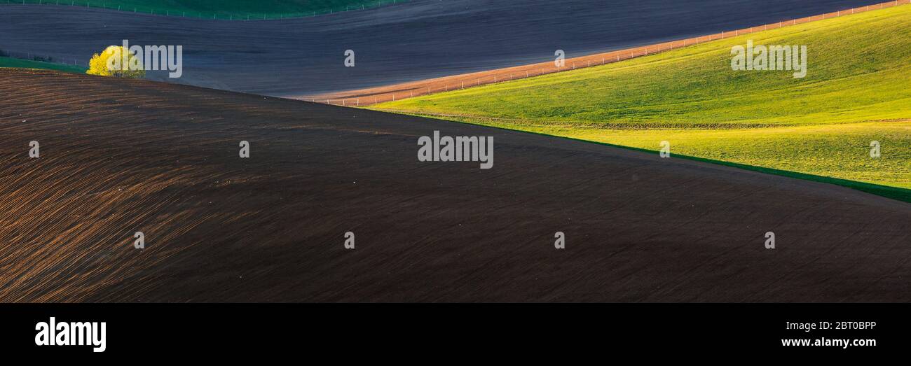 Ländliche Landschaft von turiec Region im Norden der Slowakei. Stockfoto