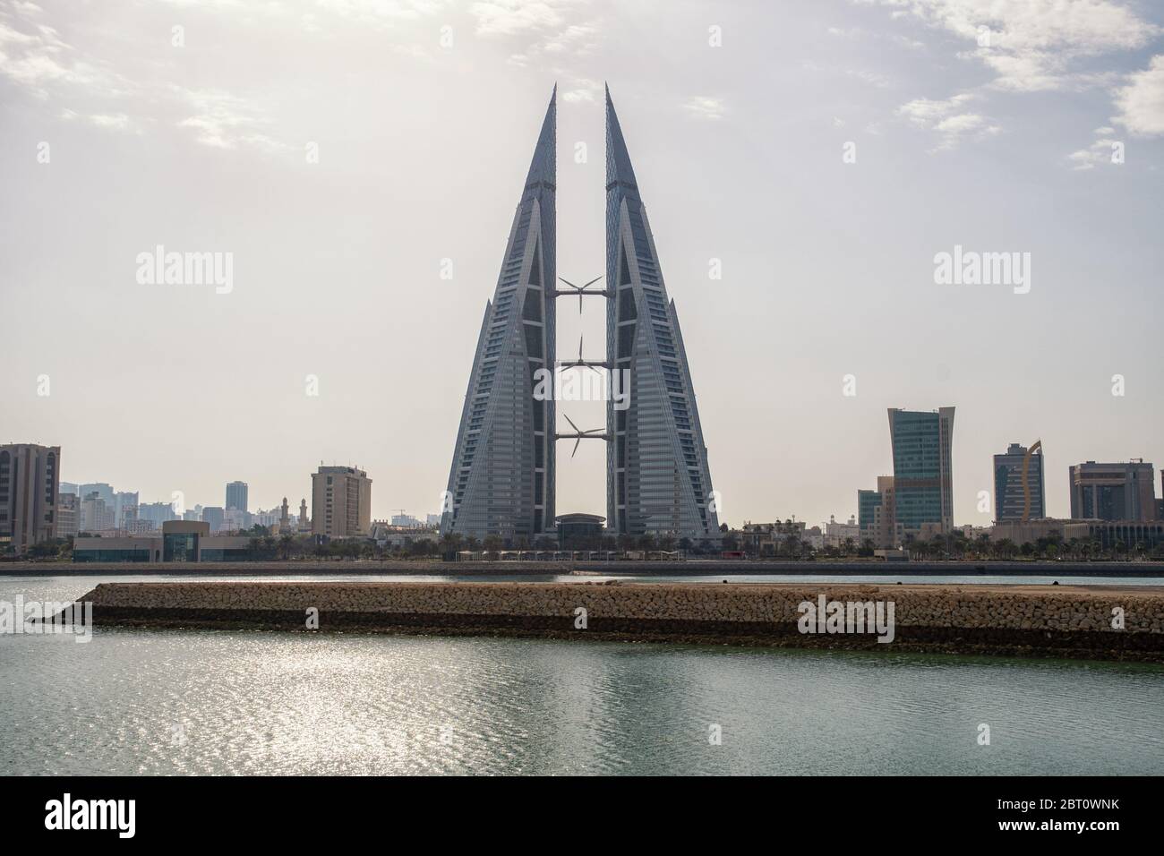 Die Skyline von Manamah in Bahrain Stockfoto