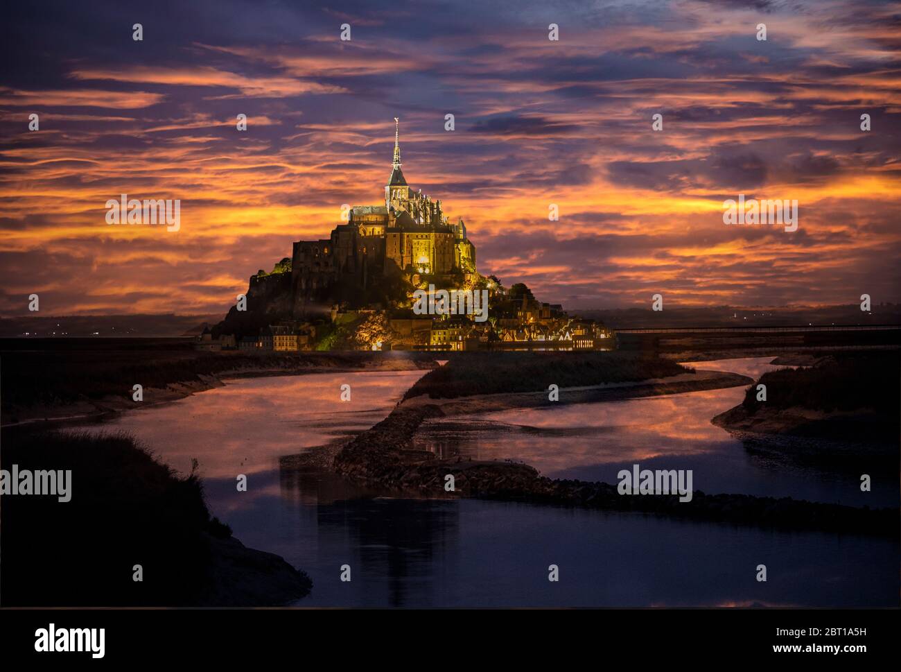 Le Mont St. Michel, Normandie, Frankreich Stockfoto