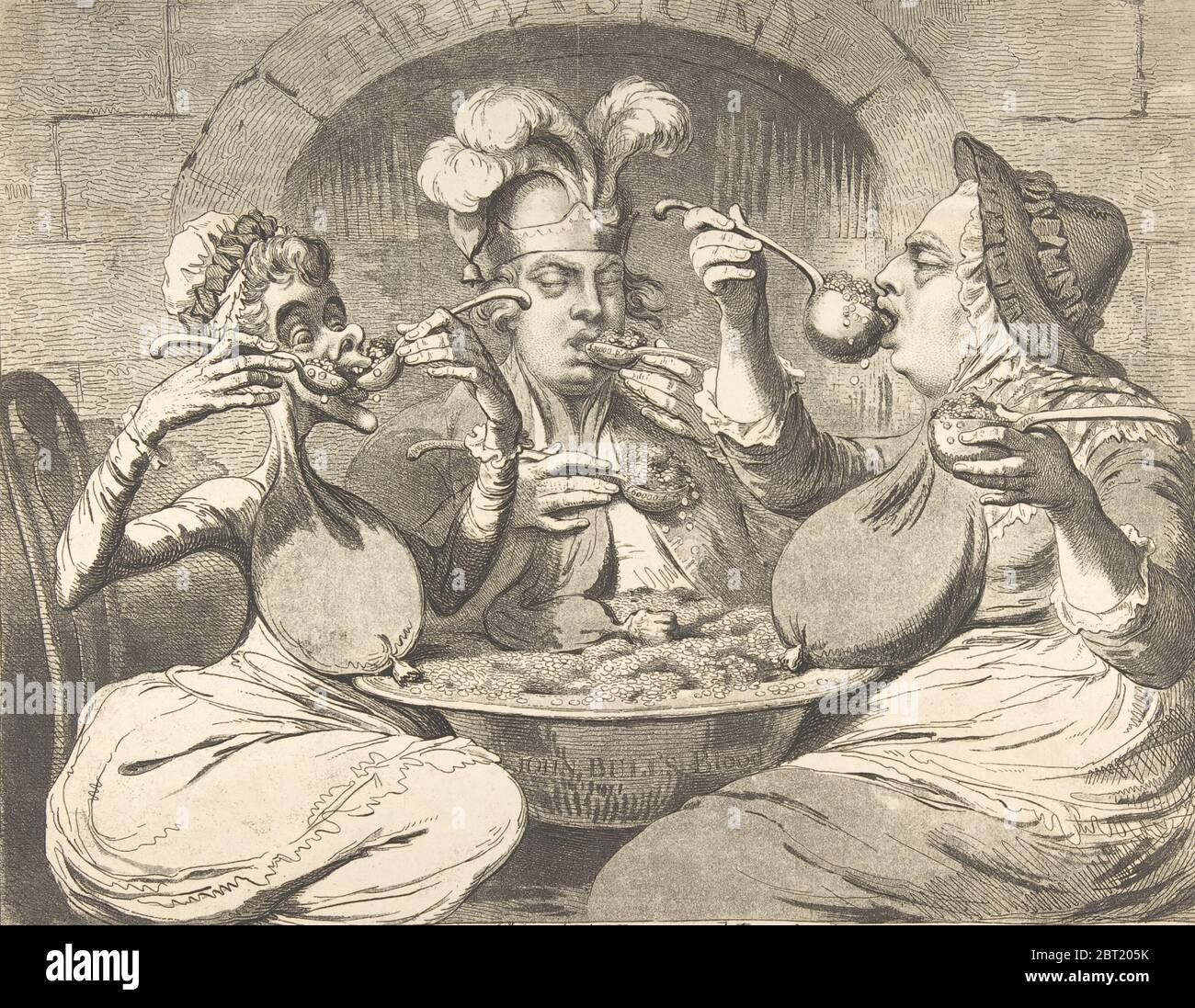 Monstrous Craws bei einem Fest der Neuen Koalition, 29. Mai 1787. Stockfoto
