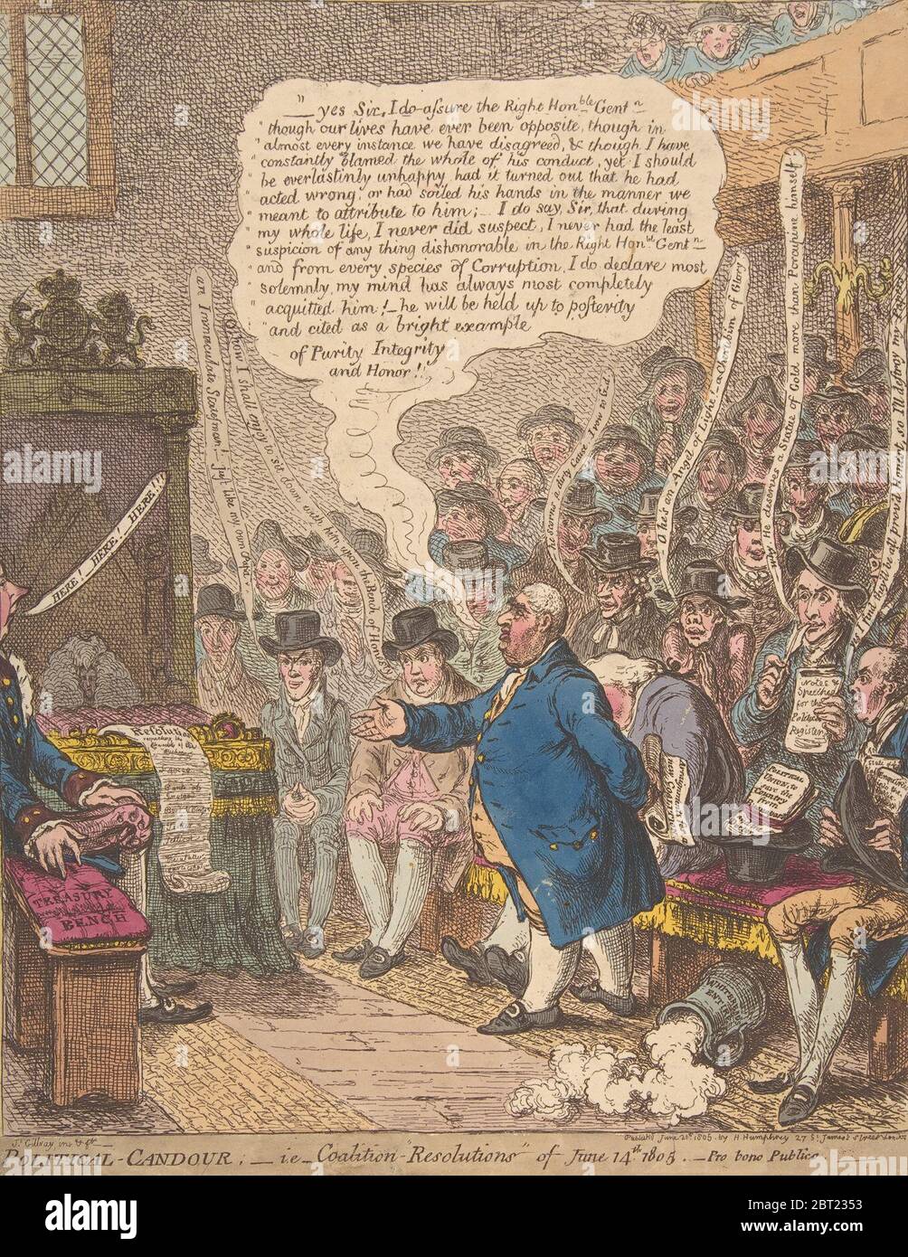 Politische-Candor;- d.h.-Koalitions-Resolutionen vom 14. Juni 1805.-Pro bono Publico-, 21. Juni 1805. Stockfoto