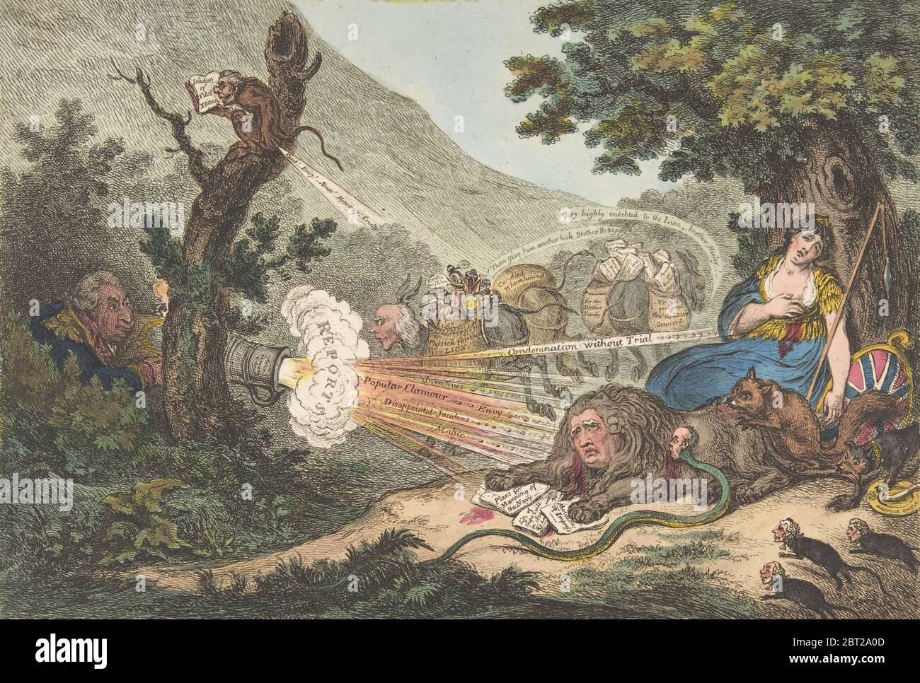 Der Verwundete Löwe, 16. Juli 1805. Stockfoto