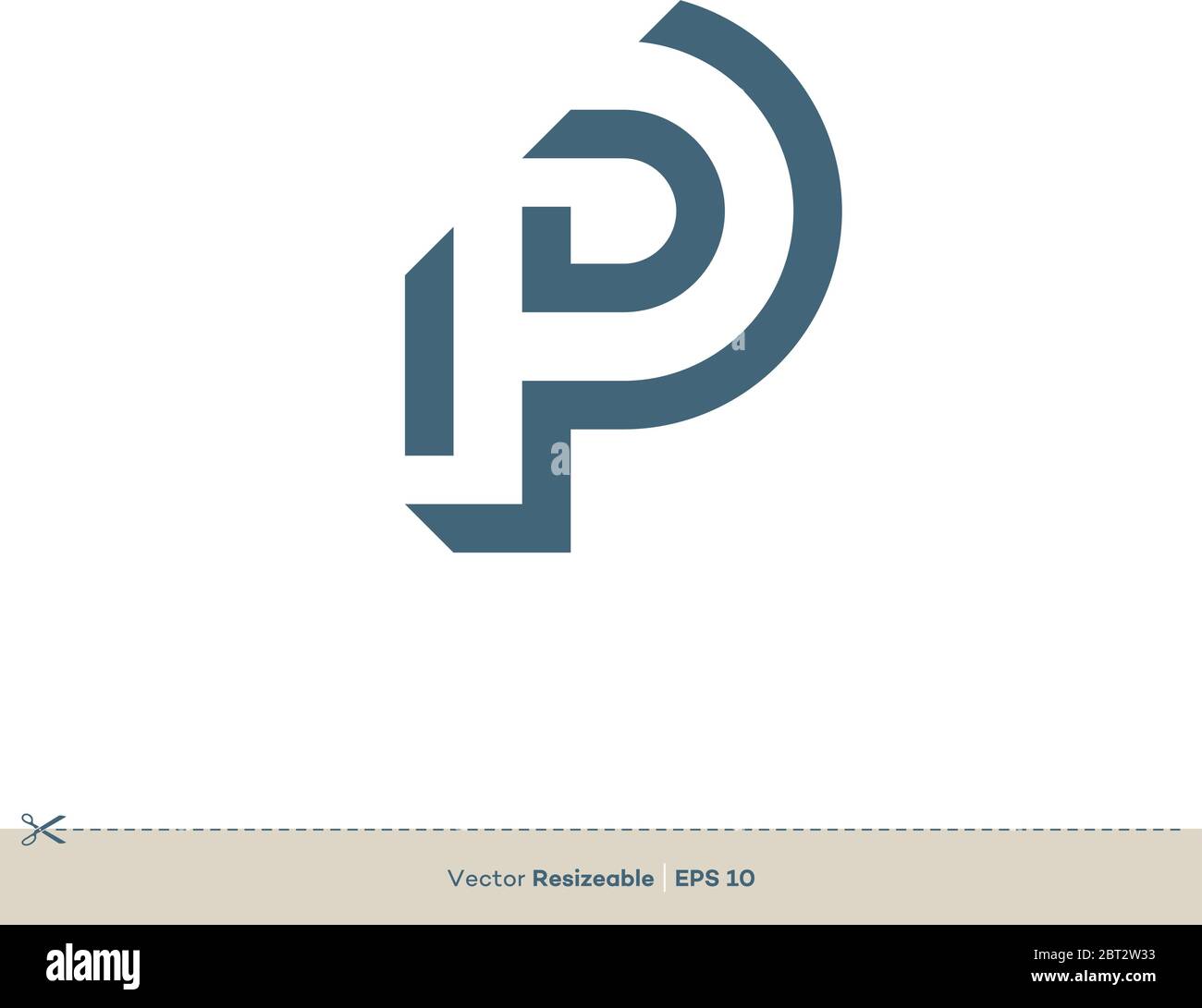 Buchstabe P Symbol Vektor Logo Vorlage Illustration Design. Vektor EPS 10. Stock Vektor