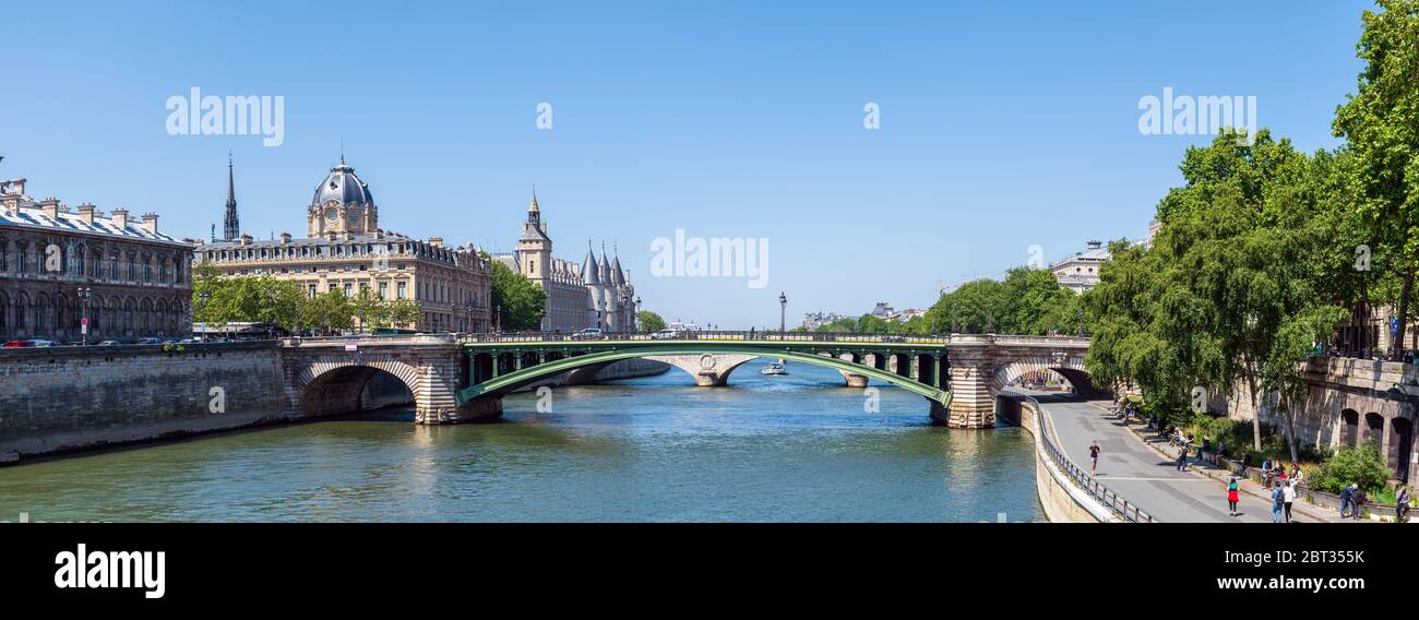 Tribunal de Commerce und die Conciergerie - Paris, Frankreich Stockfoto