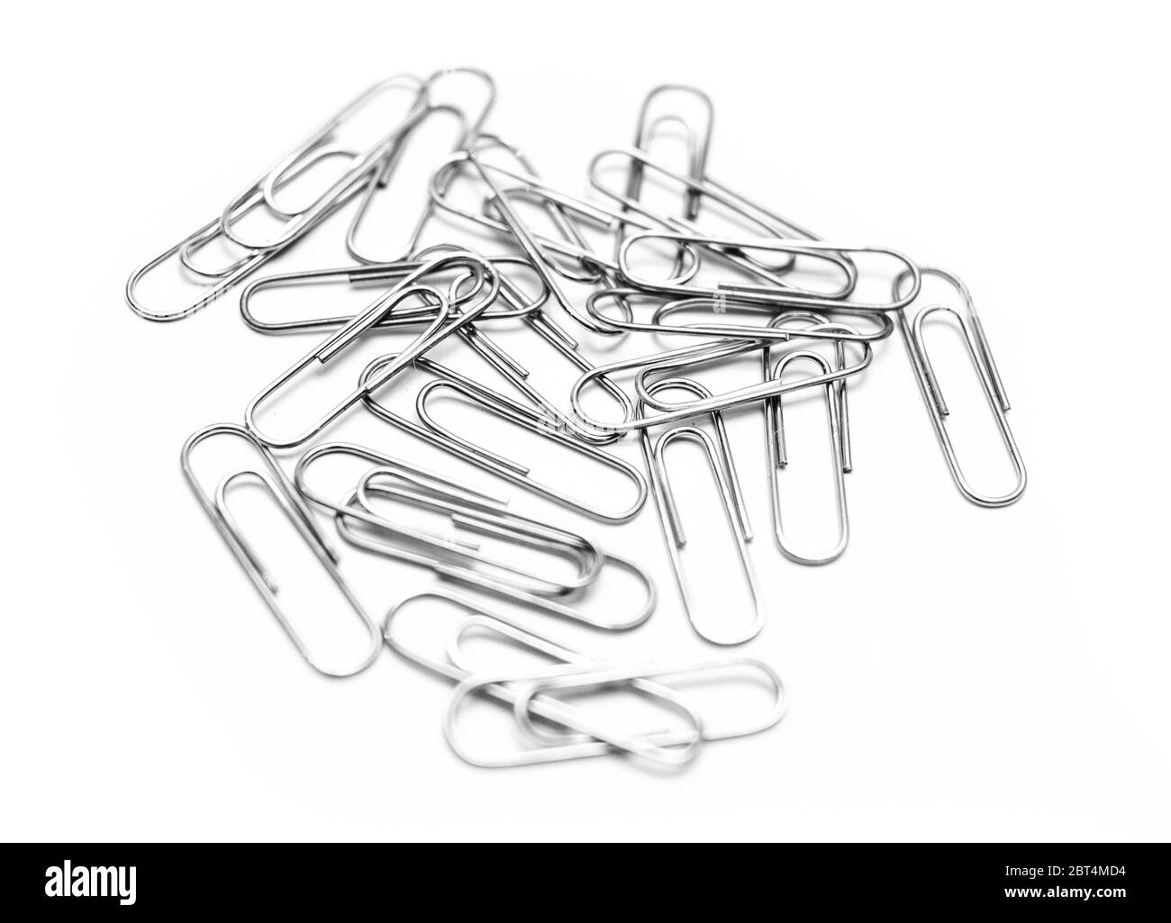 Büroklammer Metall Stockfoto