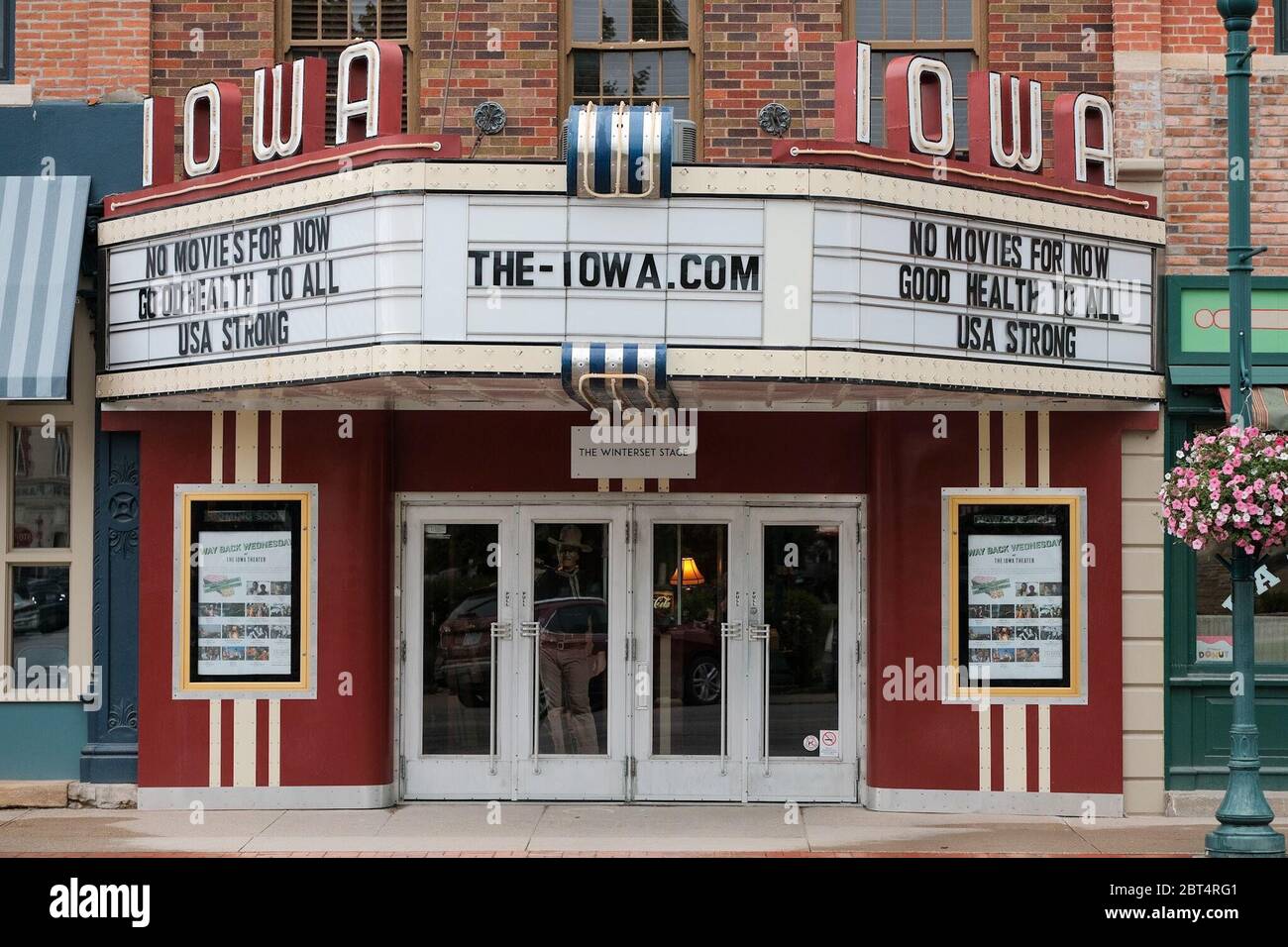 Winterset, Iowa, USA. Mai 2020. Das Festzelt im Iowa