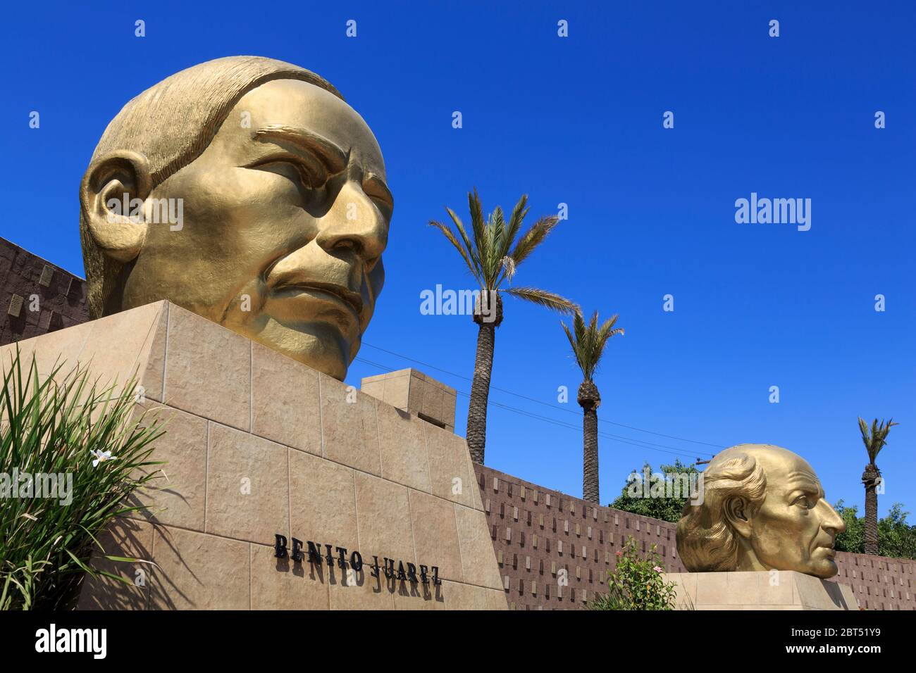 Benito Juarez, Civic Plaza, Ensenada, Baja California, Mexiko Stockfoto