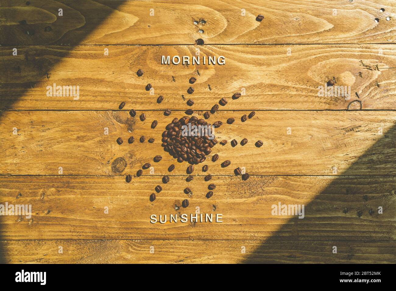 Konzeptionelles Sonnenlicht am Morgen Stockfoto