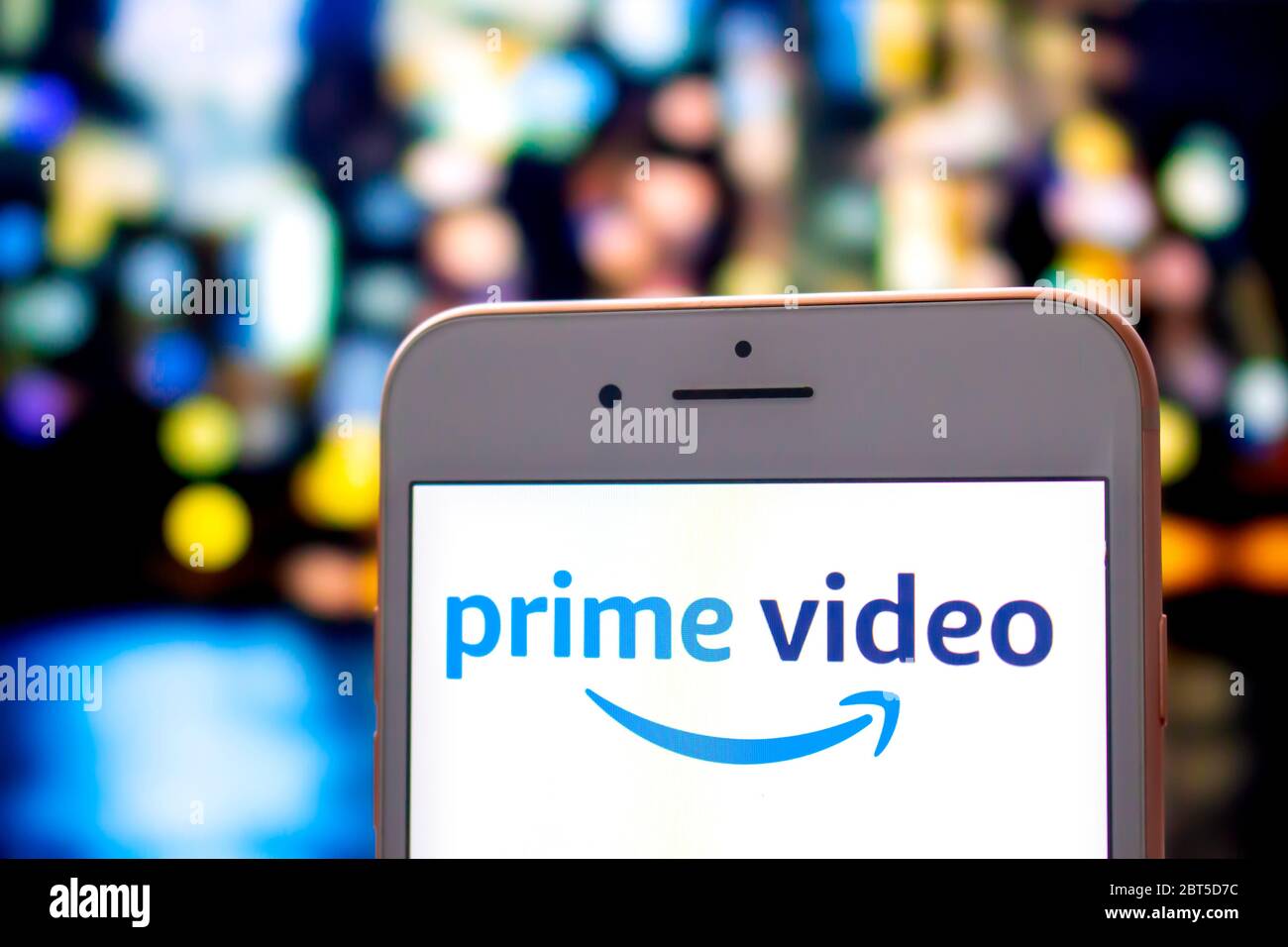 Calgary, Alberta. Kanada 22. Mai 2020. Ein iPhone Plus mit einem Prime Video-Logo auf dem Bildschirm. Stockfoto