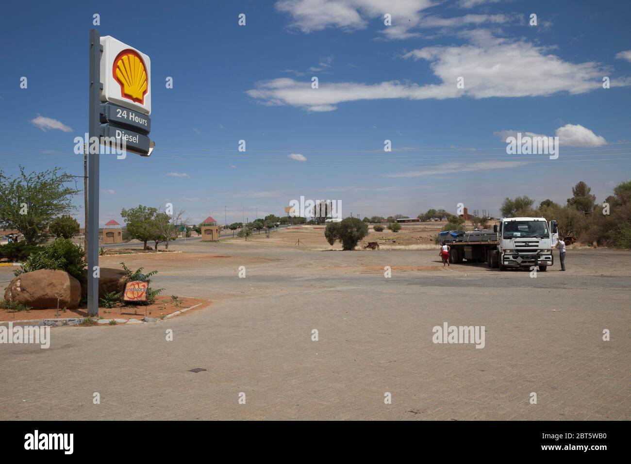 Shell Filling Station, Freistaat Südafrika Stockfoto