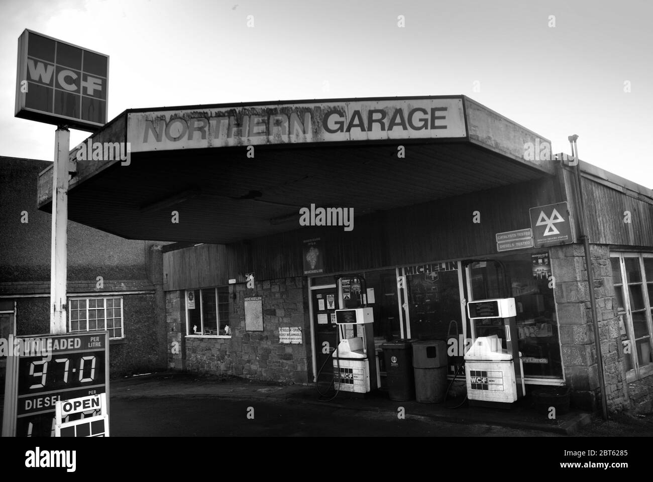 Northern Garage, Bellingham, Northumberland Stockfoto