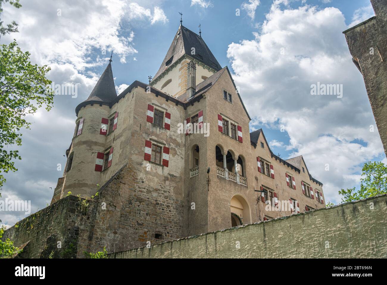 Das beeindruckende Schloss Ottenstein im Waldviertel, Niederösterreich Stockfoto