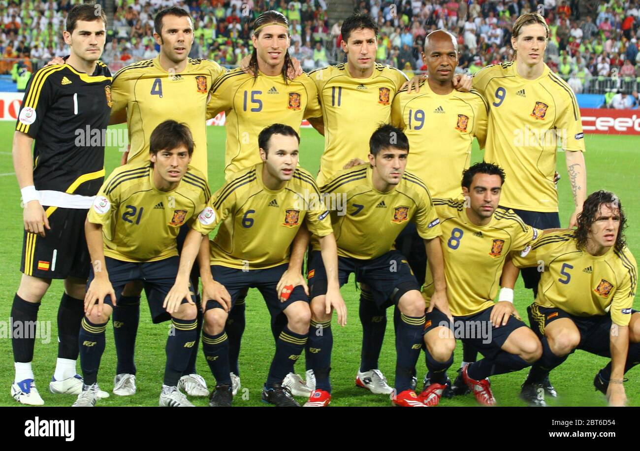 ÖSTERREICH, JUNI 26 SpanienTeam beim Halbfinale der UEFA EURO 2008