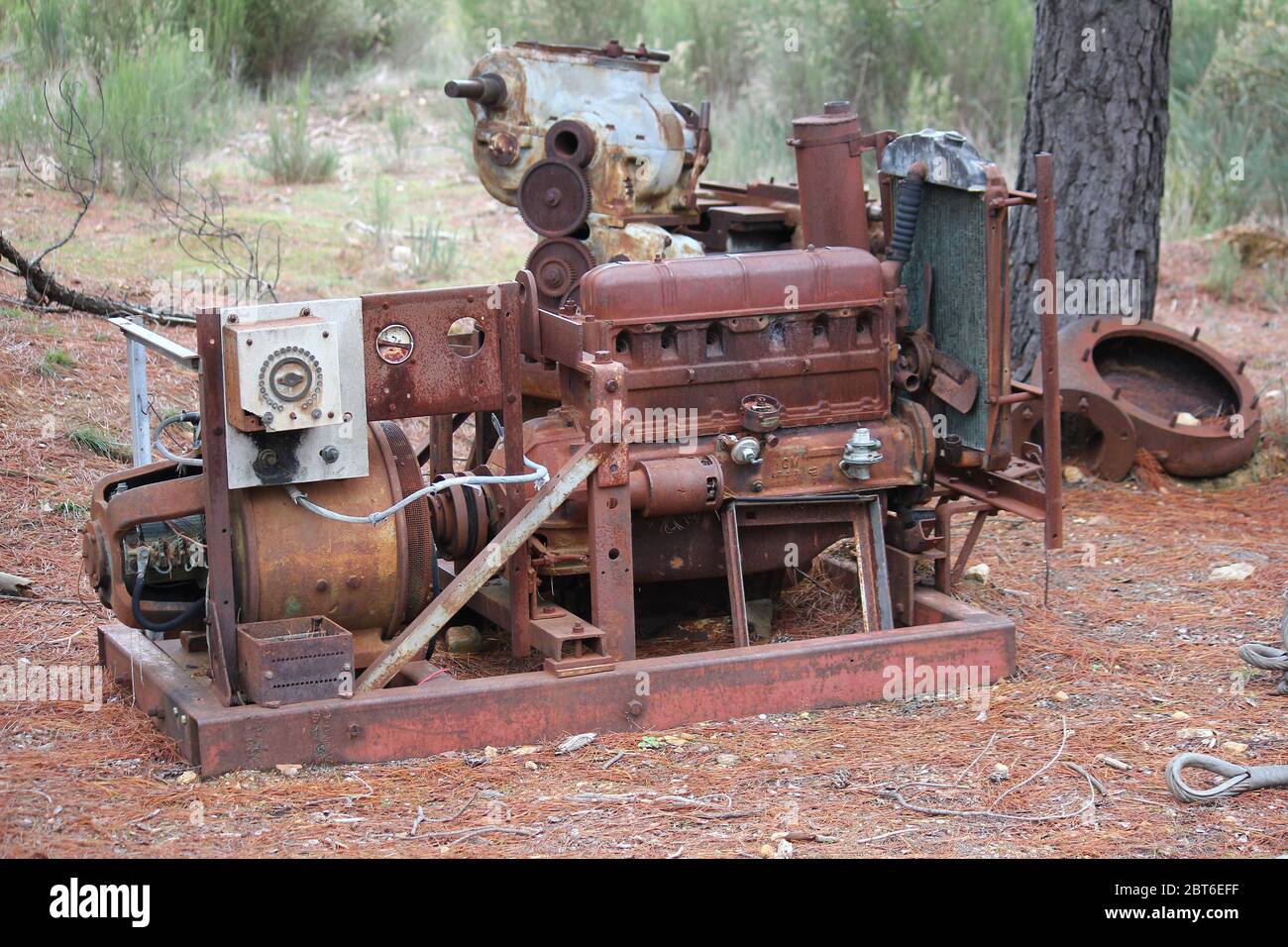 Historische Goldanlagen und Reste der Industrie in Castlemaine, Victoria Stockfoto