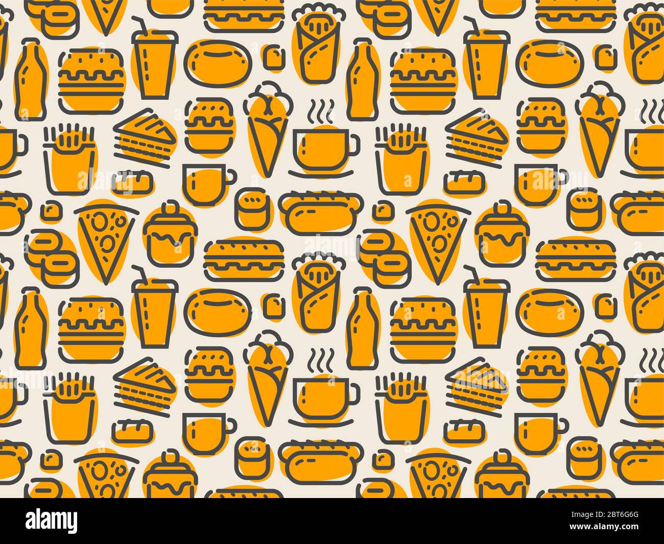 Nahtloses Muster. Restaurant-Menü, Café Hintergrund Vektor-Illustration Stock Vektor