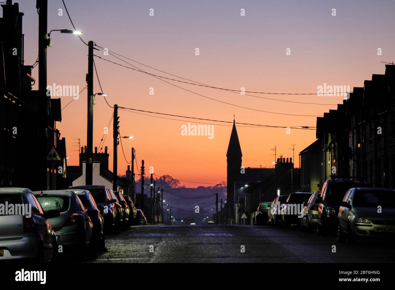 Cotton Street Sonnenuntergang, Castle Douglas Stockfoto