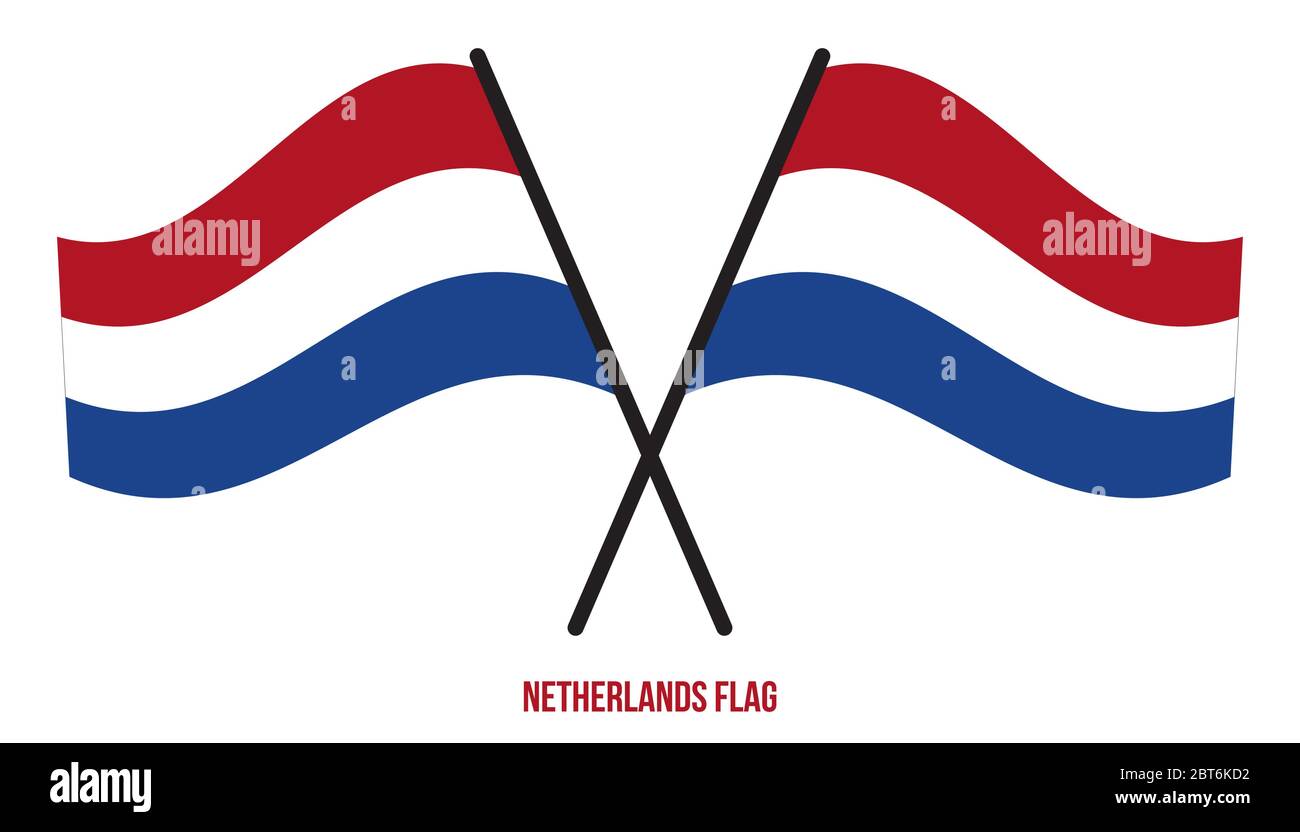 Niederlande Fahne winken Vector Illustration auf weißem Hintergrund. Niederlande Nationalflagge. Stock Vektor