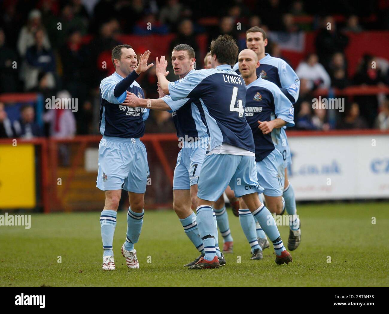 ALDERSHOT, GROSSBRITANNIEN. MÄRZ 22: Colin Little VON Altrincham feiert sein Tor während der Blue Square Premier League zwischen Aldershot Town und Altrincham Stockfoto