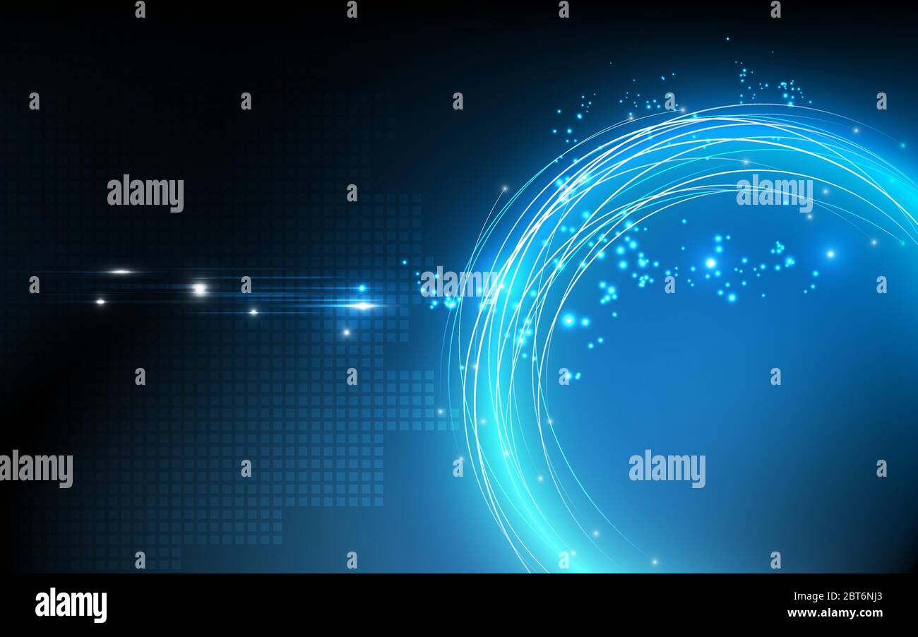 Circle Line digitale Technologie Kommunikation Netzwerk Design, abstrakten Hintergrund futuristische Energiewissenschaft System Stock Vektor