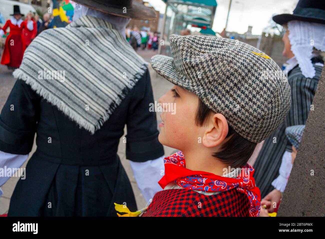 St. David's Day Parade, Cardiff, Wales Stockfoto