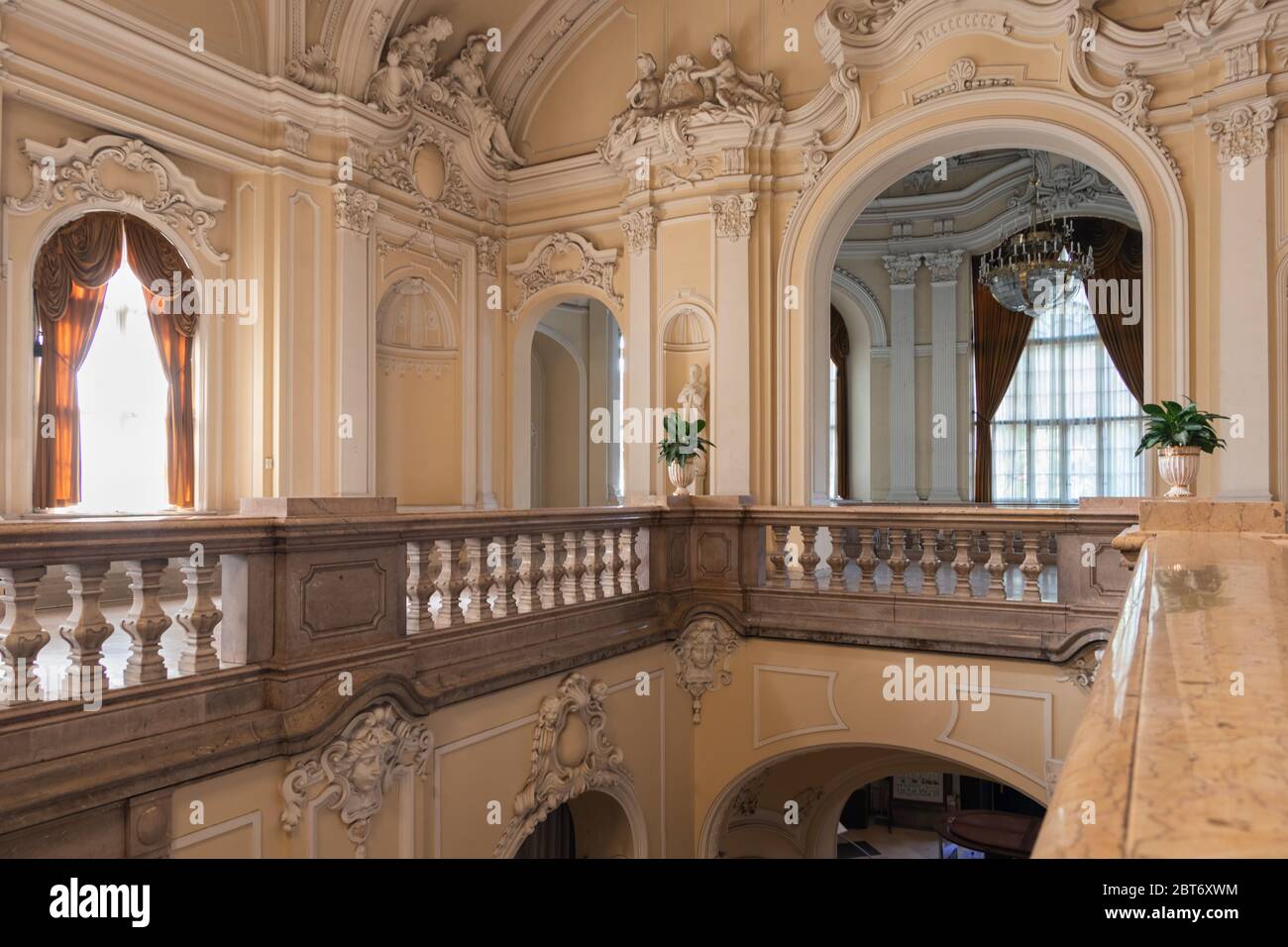 Interior Ungarisches Landwirtschaftsmuseum im Vajdahunyad Schloss Budapest Stockfoto