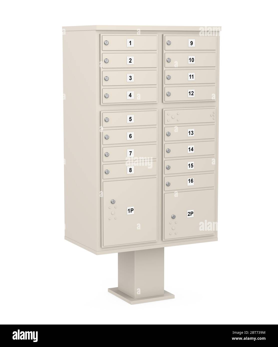 Cluster-Mailbox Isoliert Stockfoto