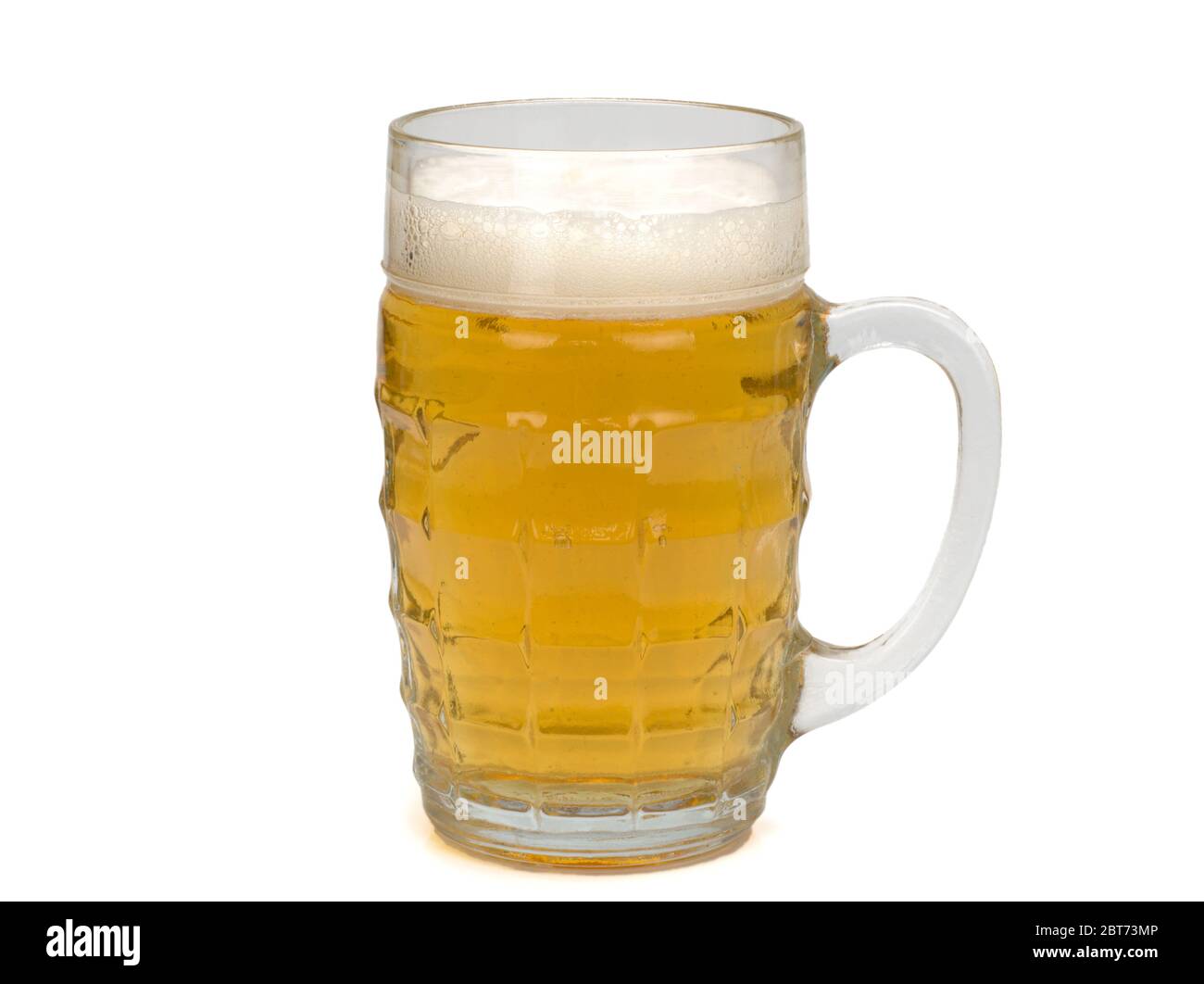 Ein Glas helles Bier isoliert Stockfoto