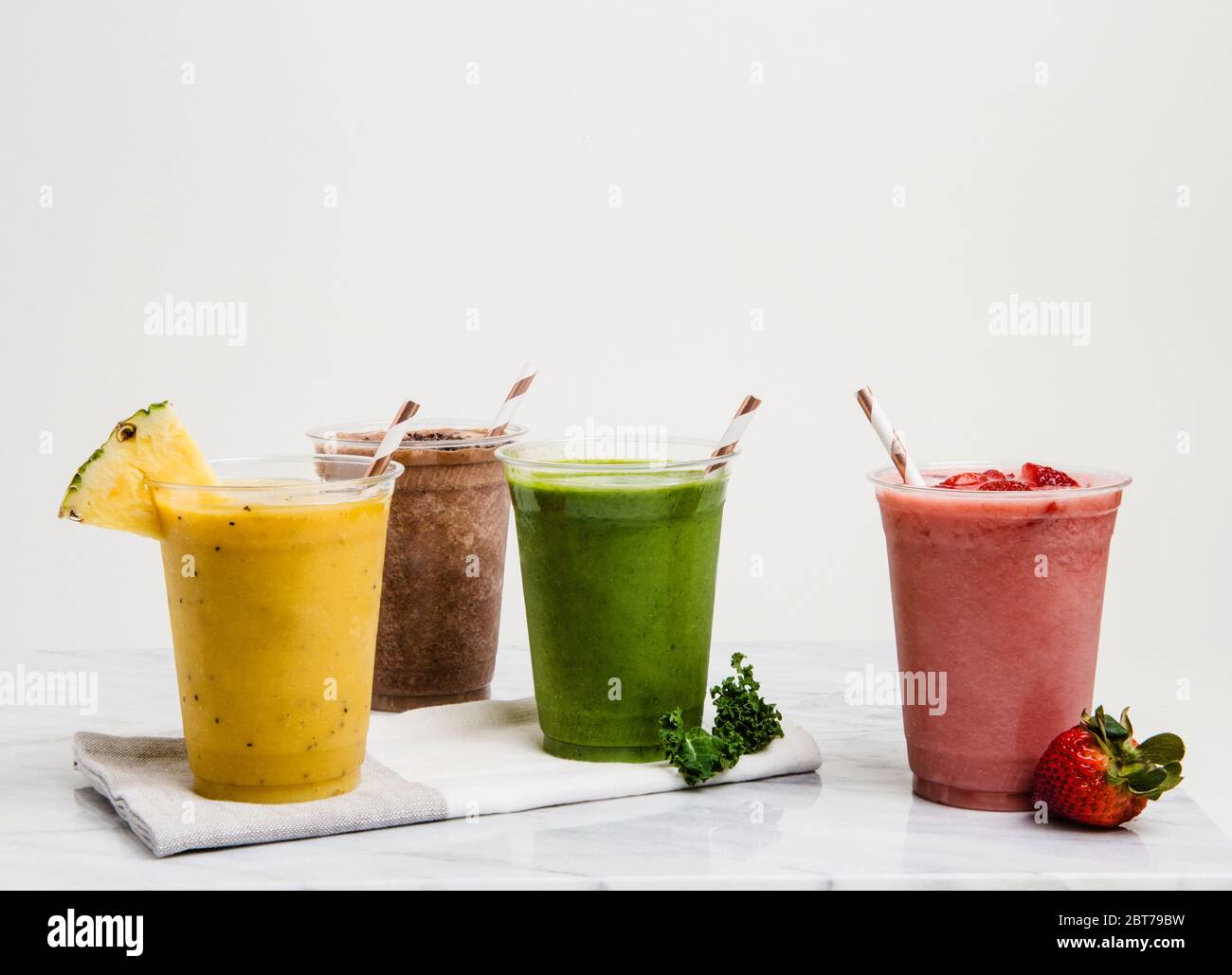 Verschiedene Smoothies Stockfoto