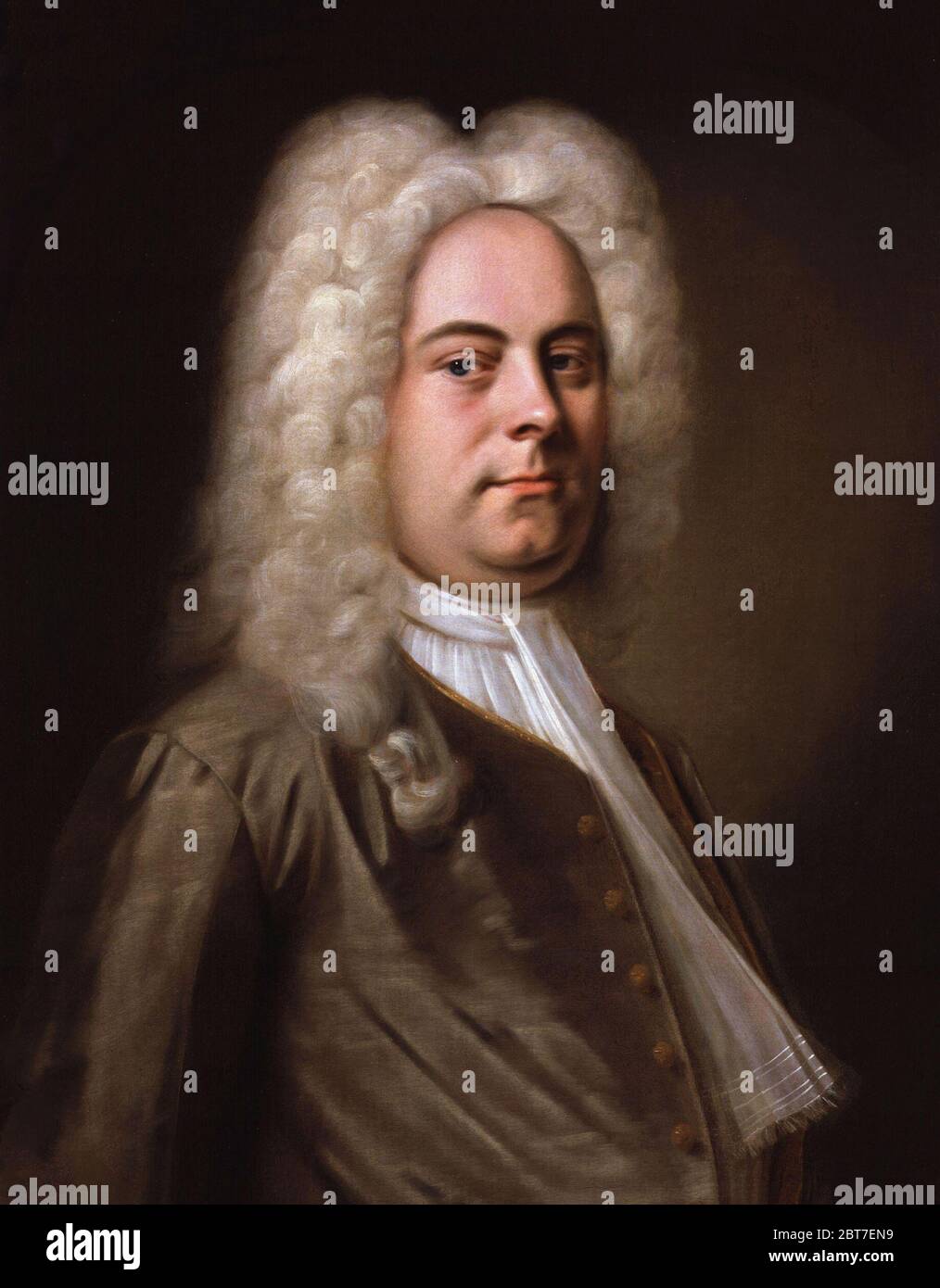 Georg Friedrich Händel (1685-1759), Porträt Balthasar Denner zugeschrieben, Öl auf Leinwand, c.. 1726-28. Stockfoto
