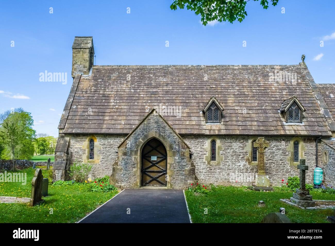 Christ Church im Dorf King Sterndale bei Buxton in Derbyshire Stockfoto