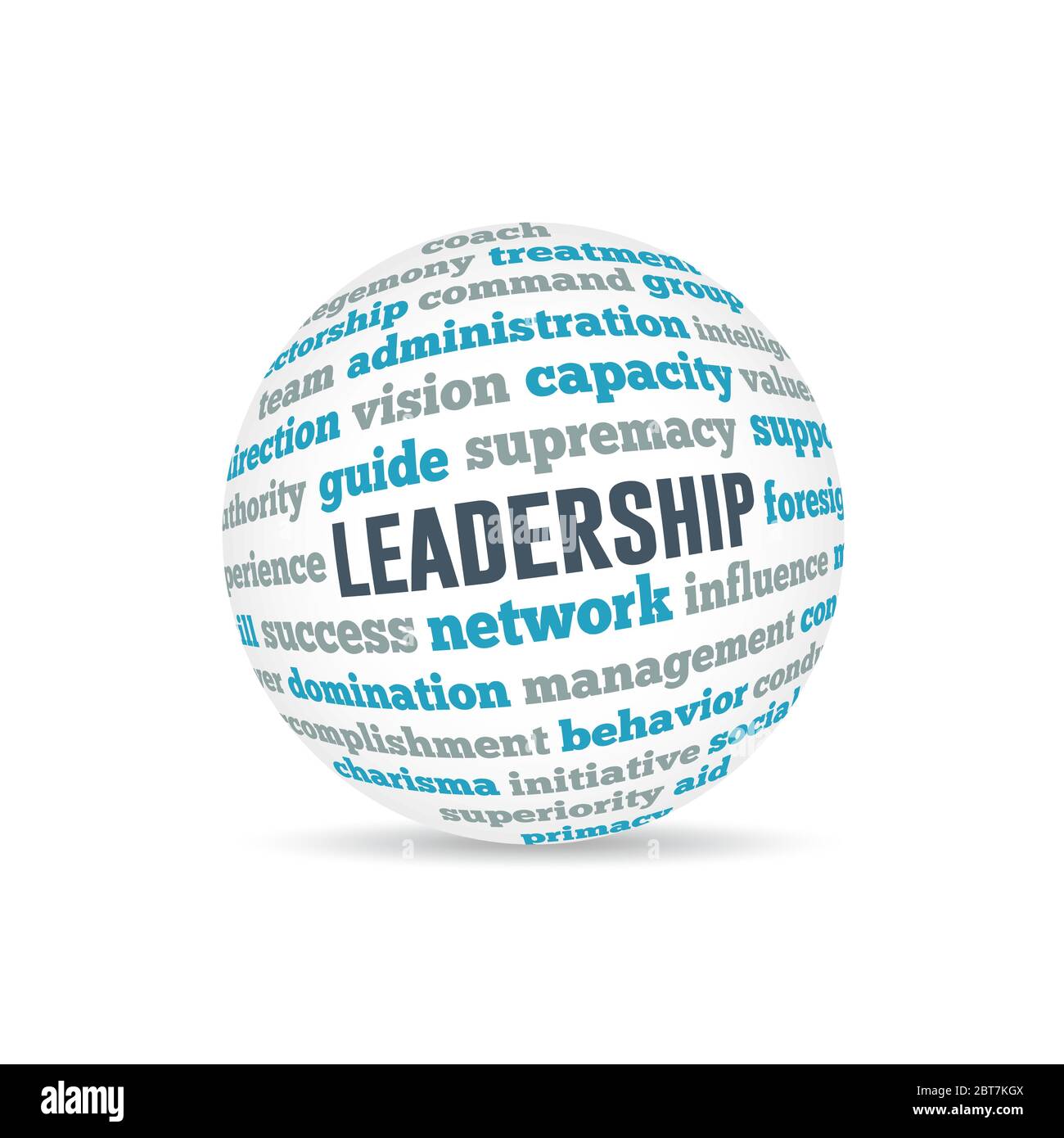 Leadership Sphere Konzept Wordcloud Vektor Design Stock Vektor