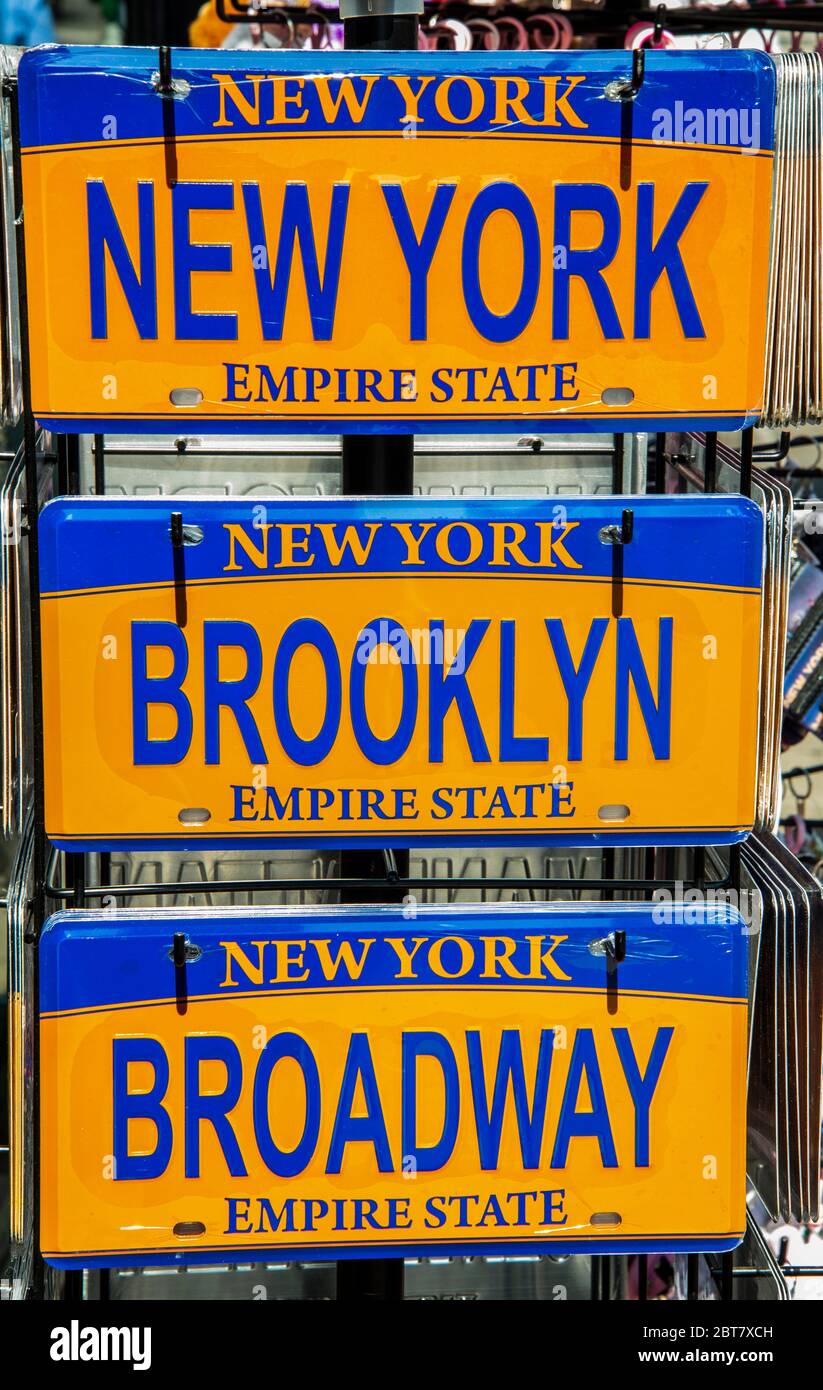 Souvenir kennzeichen new york -Fotos und -Bildmaterial in hoher