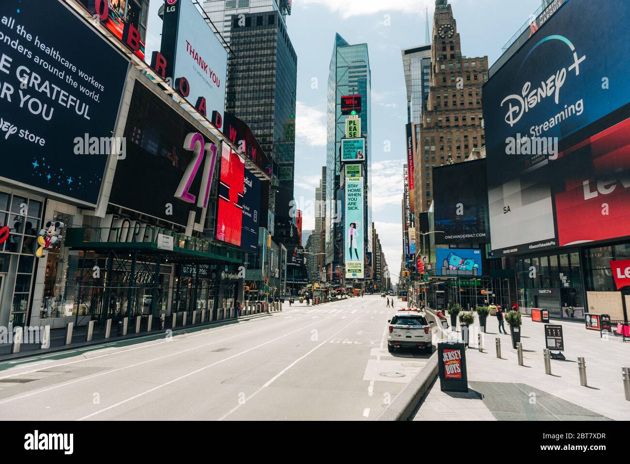 New York City während der Covid 19 Corona Virus Pandemie im Jahr 2020. Stockfoto