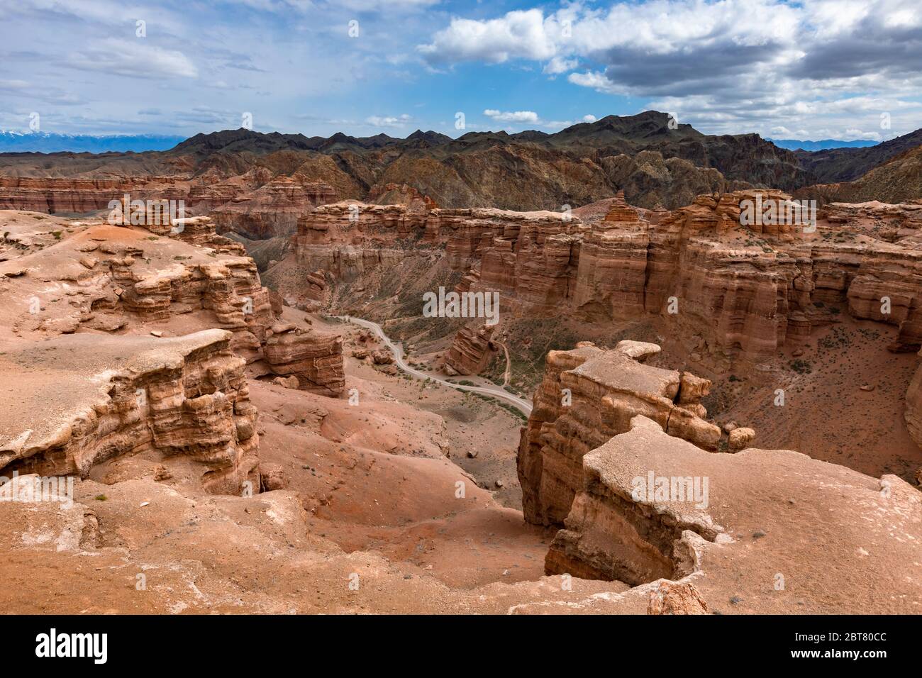 Pfad in roten Sandstein Canyon Stockfoto