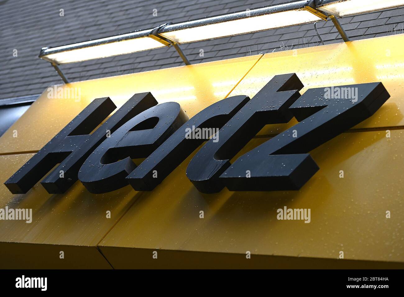 New York City, USA. Mai 2020. Hertz Global Holdings Inc., eine der größten Autovermietungen in Amerika, hat am Freitag, den 22. Mai wegen der hohen Verschuldung und des wirtschaftlichen Abschwungs infolge der COVID-19-Pandemie in New York, NY, den 23. Mai 2020, Insolvenzschutz beantragt. (Anthony Behar/Sipa USA) Credit: SIPA USA/Alamy Live News Stockfoto