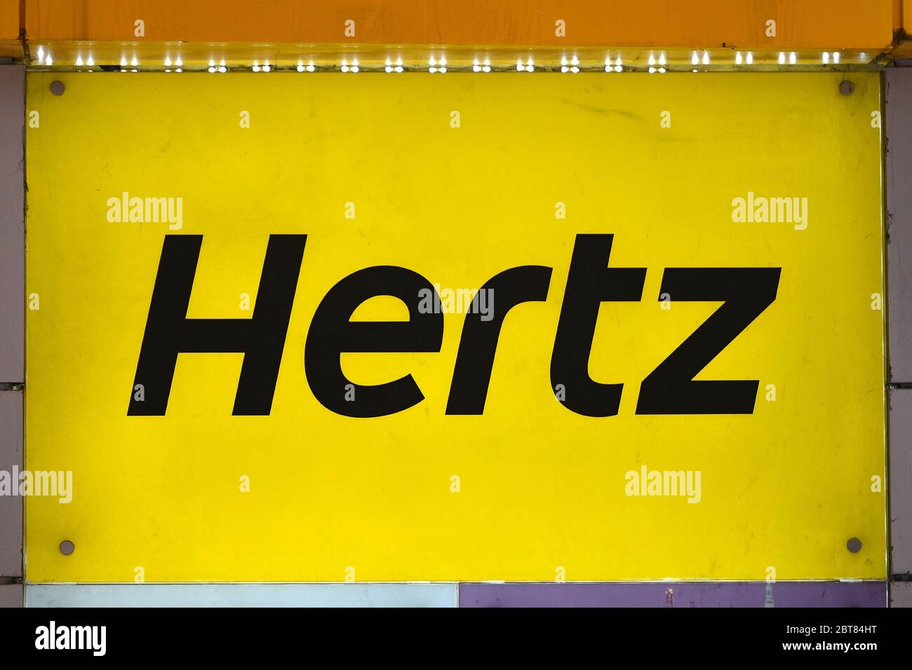 New York City, USA. Mai 2020. Hertz Global Holdings Inc., eine der größten Autovermietungen in Amerika, hat am Freitag, den 22. Mai wegen der hohen Verschuldung und des wirtschaftlichen Abschwungs infolge der COVID-19-Pandemie in New York, NY, den 23. Mai 2020, Insolvenzschutz beantragt. (Anthony Behar/Sipa USA) Credit: SIPA USA/Alamy Live News Stockfoto